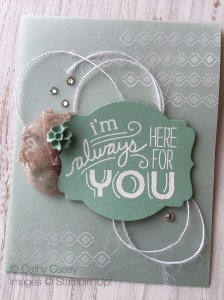 Cathy Casey, Independent Stampin' Up Demonstrator www.sugarshackdes... Friendly Wishes Stampin' Up